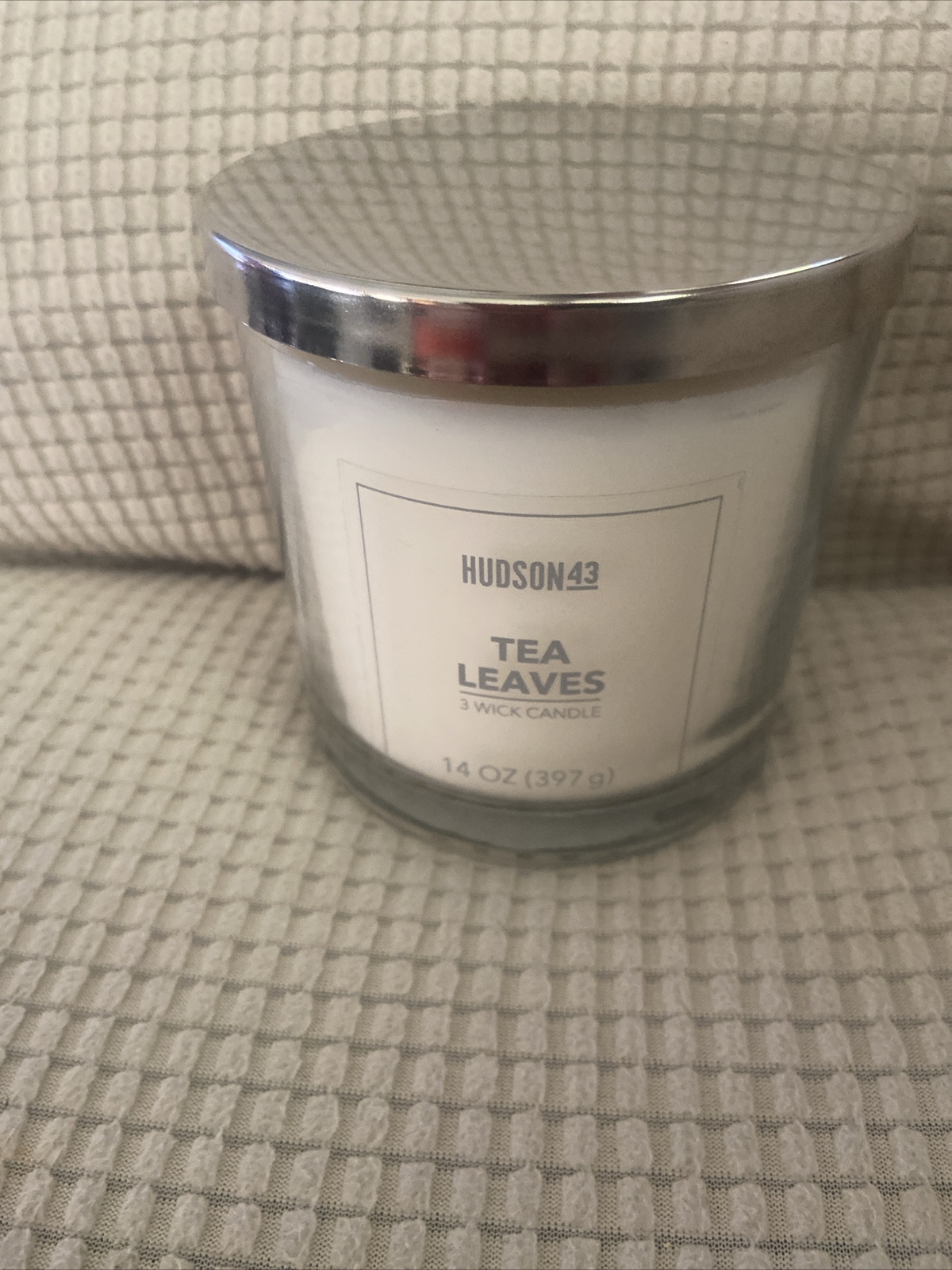 Hudson 43 NEW 14 OZ Tea Leaves Scent 3-Wick Candle Home Decor