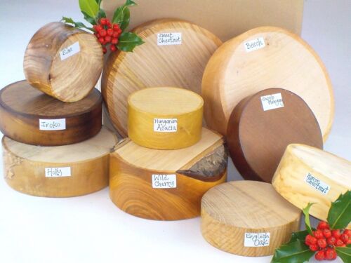 Wood turning bowl blanks gift selection box 10 blanks Mixed sizes and species 40 - 第 1/12 張圖片