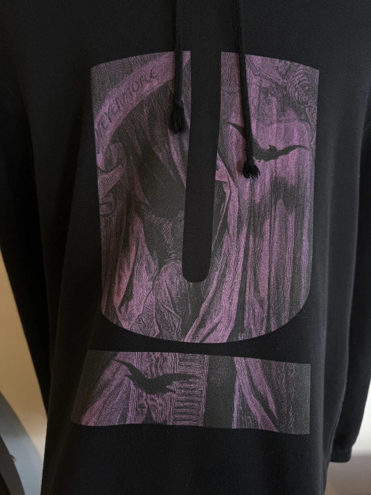 Felpa con cappuccio Undercover AW19 viola pipistrello taglia 5