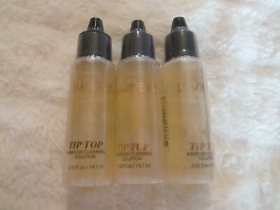 3 NEW SEALED LUMINESS TIP TOP AIRBRUSH CLEANING SOLUTION 0.50 FL OZ