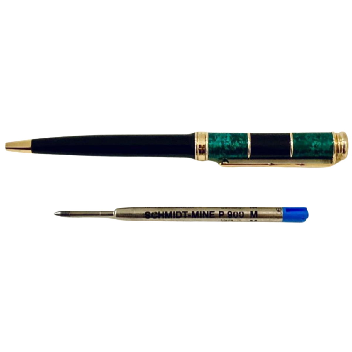 BALENCIAGA Luxury Ballpoint Pen Vintage Green Black Made in France