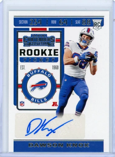 2019 Panini Contenders Football Rookie Ticket Autograph #180 Dawson Knox