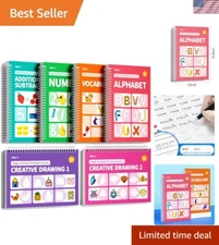 Magic Groove Writing Practice Books Reusable Handwriting Set for Kids 3-8