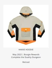 Destiny 2 Hakke Deep Explorer Hoodie Unisex XL Duality Bungie Rewards Retired