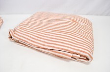 NWT Quince European Linen Terracotta/White Duvet Cover Size Twin