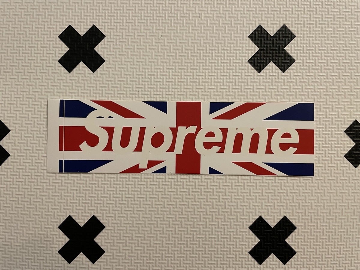 Union Jack Box Logo Sticker 5枚 Supreme Union Jack UK Box Logo Stickers | eBay