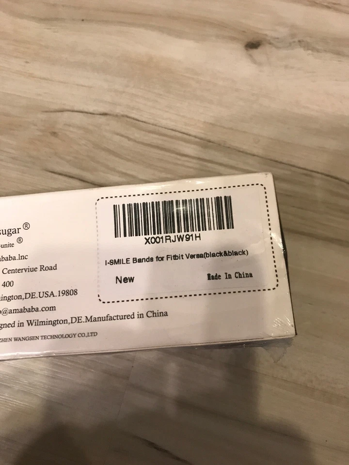 Banda I-Smile para Fitbit Versa -Negro sobre Negro-Sin Rastreador-Nueva en paquete. Foto 4 de 4