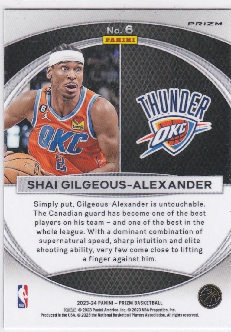 SHAI GILGEOUS-ALEXANDER Global Reach Canada OKC THUNDER GREEN