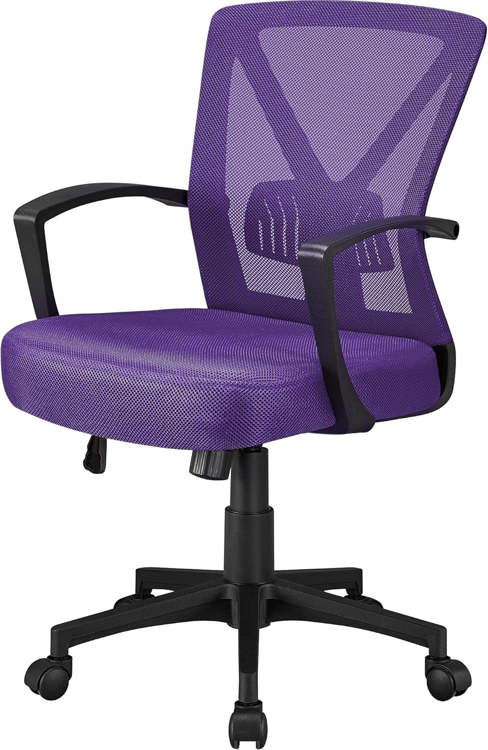 Ergonomic Mid-Back Mesh Office Chair with Lumbar Support and Swivel Base-image