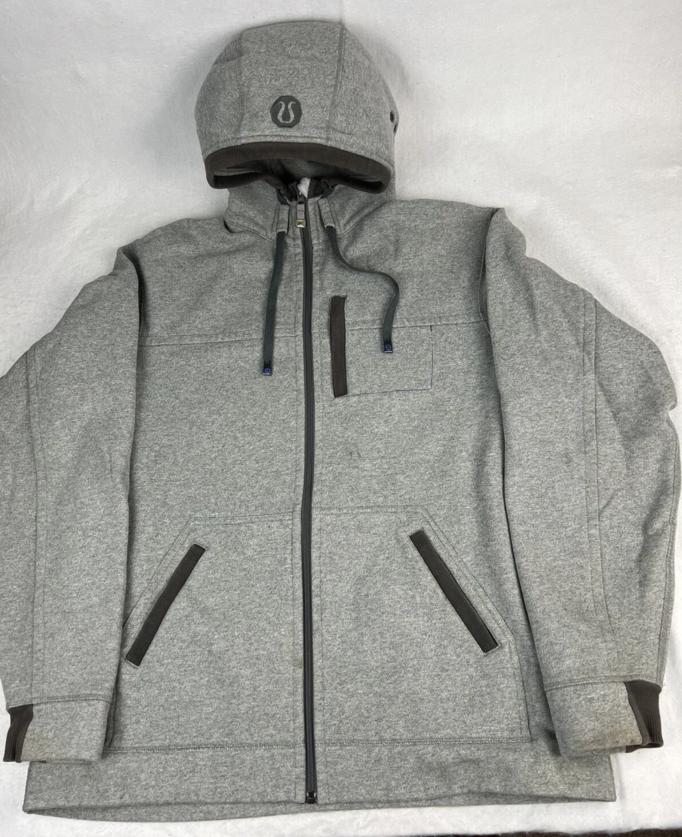 Mens Lululemon Heavyweight Full Zip Hooded Gray Jacket Size XL Hoodie Sweatshirt