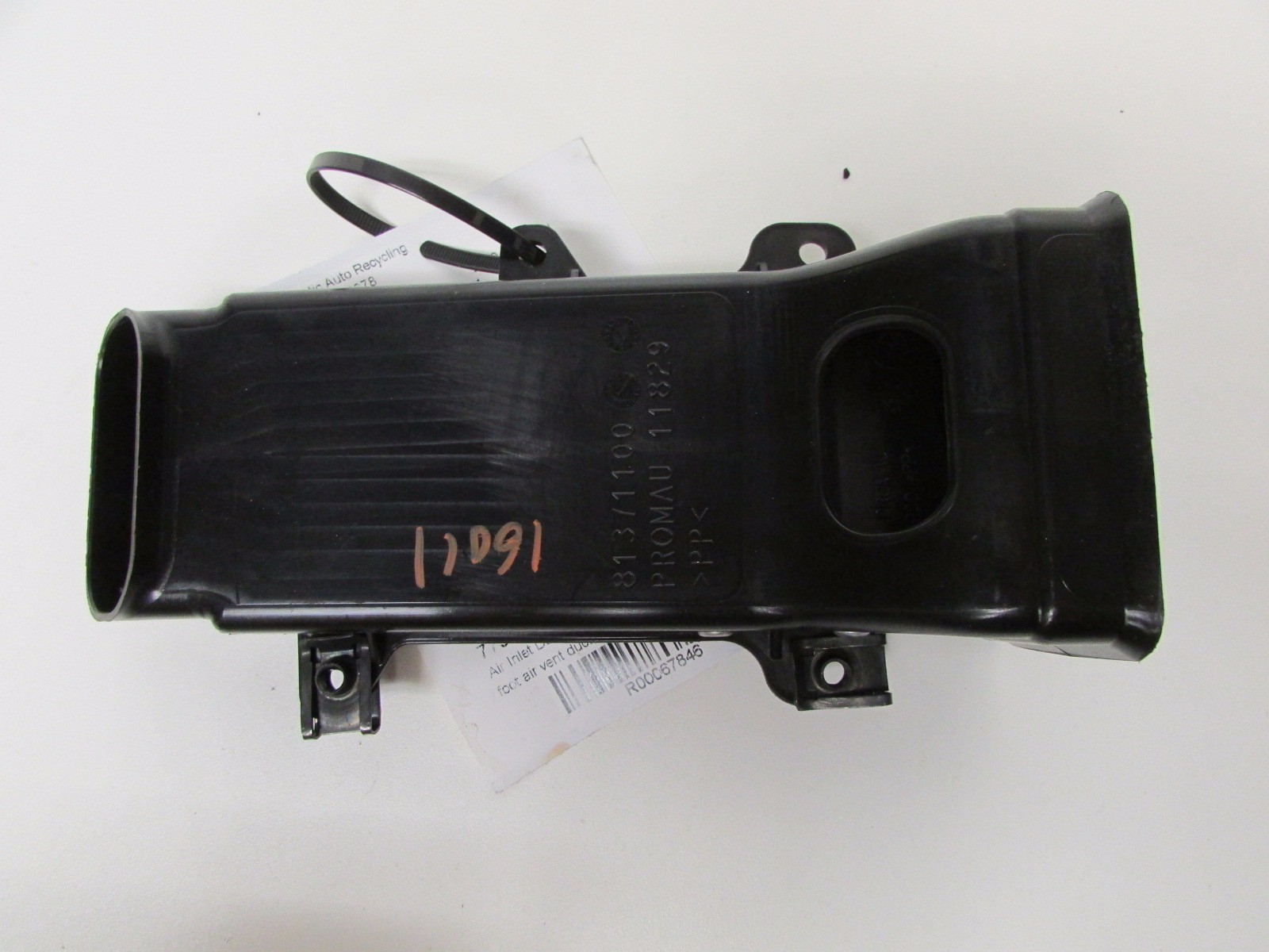 Ferrari 458 Italia, Foot Air Vent Duct, Used, P/N 81371100
