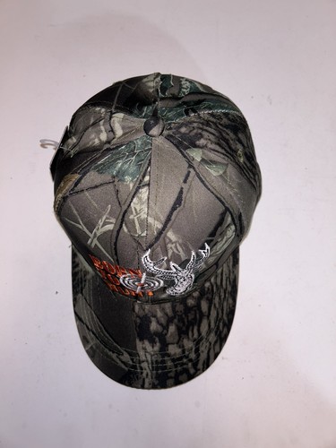 'Born To Hunt' Dear Head Camo Casual Adj Strap Cap One Size Fits All - Picture 10 of 12