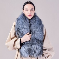 100 Real fox fur scarf / multicolor fur neck wrap / fur cape/shawl 130 20cm