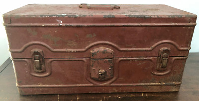 Vintage Climax Red Metal Fishing Lure Tackle Box w/ 2 Folding Trays | eBay Vintage Climax Red Metal Fishing Lure Tackle Box w/ 2 Folding Trays | eBay