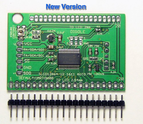 Universal Serial: UART/IIC/I2C/SPI Adapter V2 für 128x64 LCD + Arduino Lib