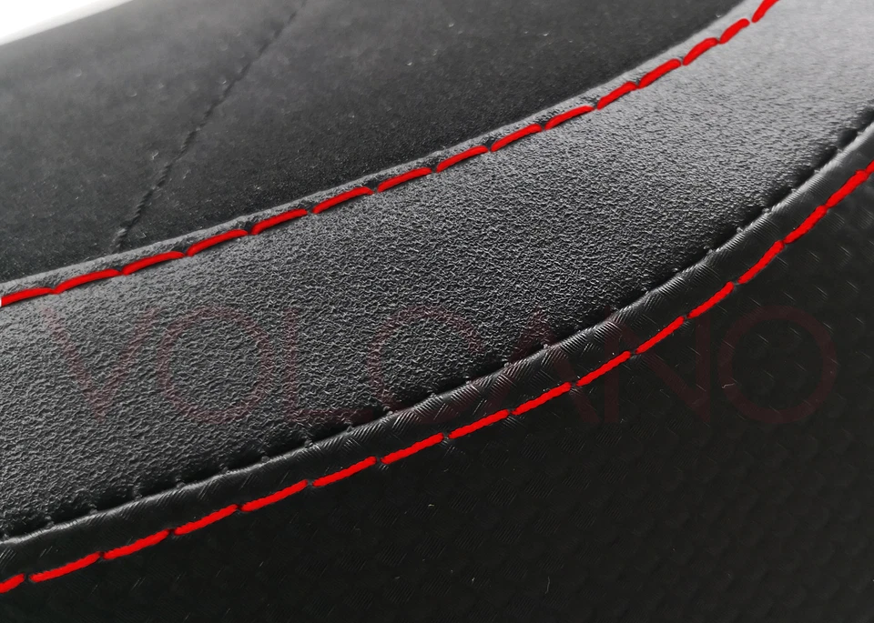 Ducati Hypermotard 796/1100 2007-2012 Volcano Design Sitzbezug Rot Rutschfest - Bild 4 von 4