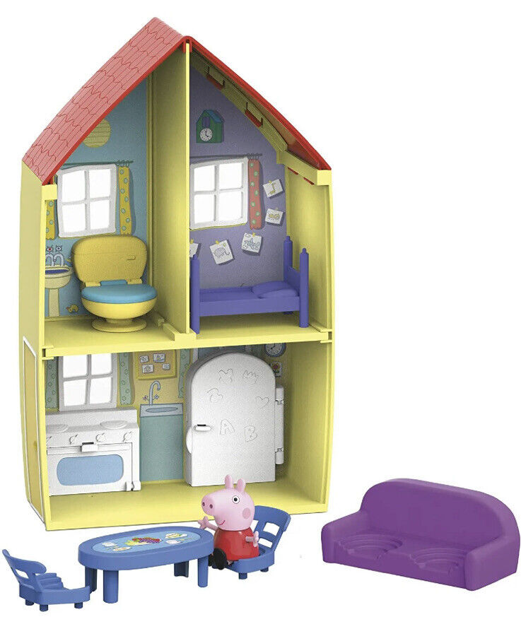 Peppa Pig Peppa's Adventures Peppa's Family House Playset Preschool Toy, 6  Acces