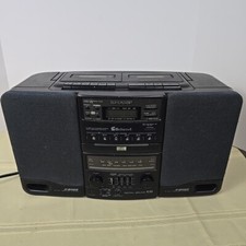 Sharp WQ-CH600 Retro Portable Dual Cassette  CD BOOMBOX CD Player Not Working
