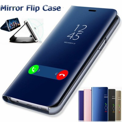 Case For Samsung S24 S23 S22+S22 Ultra S21 Smart Mirror Leather Flip Stand Cover