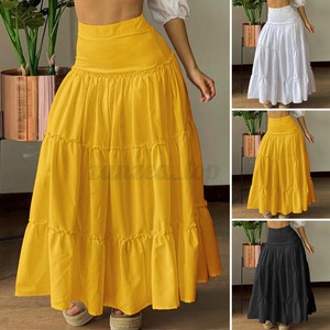 solid summer maxi skirts