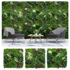 40" Artificial Faux 3D Mix Leaf Privacy Fence Screen Decor Panel 3Packs of 1Set