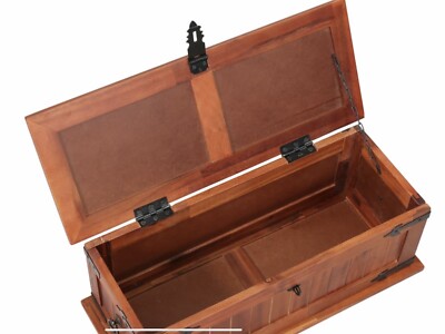 VidaXl Solid Acacia Wood Chest 23.6  x 9.9  x 8.7  New in Box