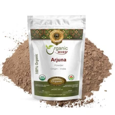 Organic Way Arjuna Bark Powder - Organic, Kosher & USDA Certified