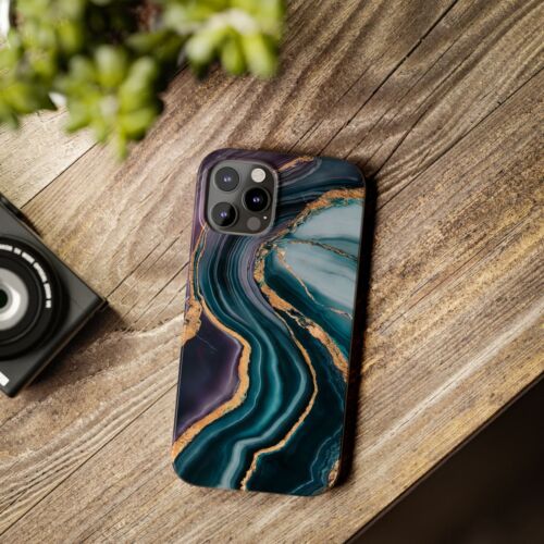 Für iPhone 16 Pro Max, 15, 14, 13-11 Slim Handyhülle, Luxus Marmor Design Cover - Bild 62 von 83
