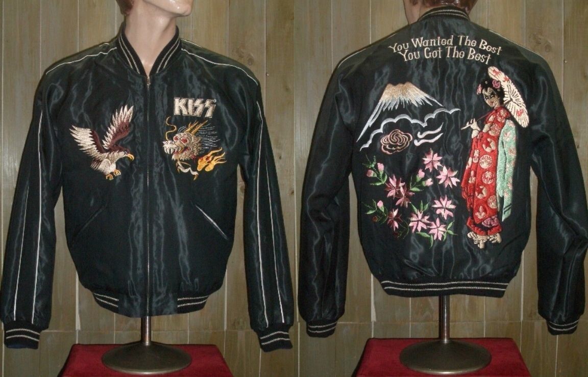 KISS & Tailor Toyo Collab Sukajan Size M Blue Black Reversible