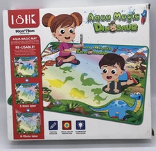 Jasonwell Aqua Magic Doodle Mat 35”X30”Large Water Drawing Doodling Mat w/Dinos