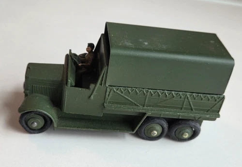 Dinky Toys Military Army Truck 151b Covered Wagon Vintage Diecast