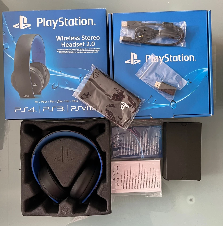 Sony PlayStation Wireless Stereo Headset 2.0 PS4 PS3 CECHYA-0083 OVP CiB wie NEU - Bild 3 von 4