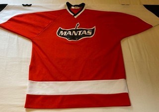 Vintage 1980''s Mantas Hockey Home Jersey Hook #8