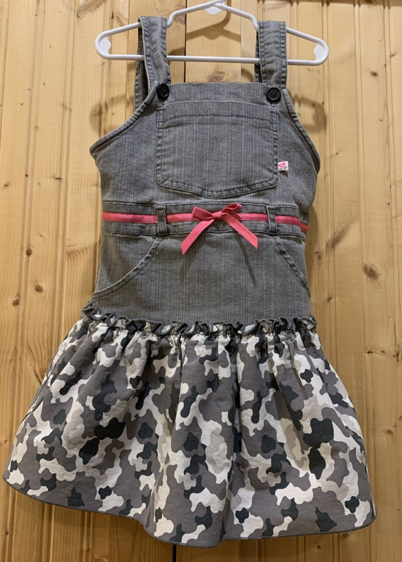 American Girl Bitty Baby Camo Jumper Dress Size 6x