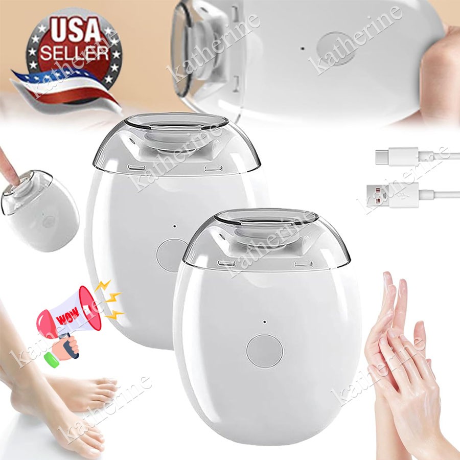Electric Nail Grinder Automatic LED Light Trimmer Toe Cutter Usb Rechargeable 