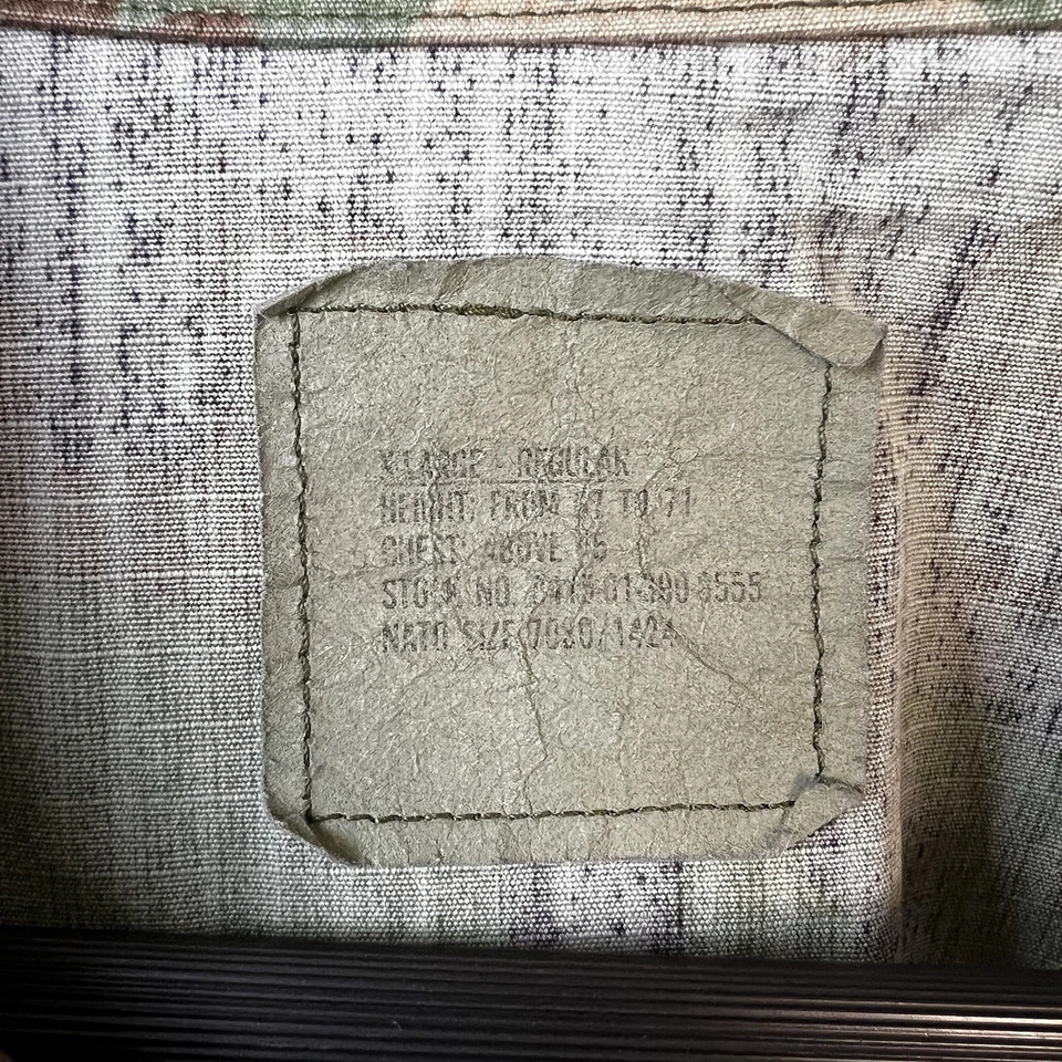 Chaqueta Camuflada Militar XL - Ajuste Regular - Camuflaje - Usada - Talla OTAN 7080/1424 Foto 3 de 4