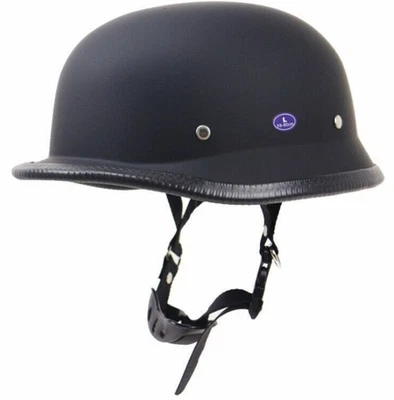 UK German Style Cruiser Chopper Biker Skull Motorcycle Half Helmet Open Face