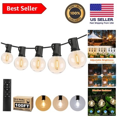 Remote-Controlled 100FT LED String Lights - 3 Color Temperatures for Every Event