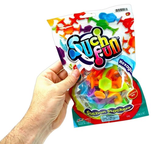 JA-RU Such Fun Shape & Creature Suction Stackers (1 Pack, 9 Piece Each ...