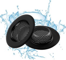 Sink Drain Strainer, 2 PCS Kitchen Sink Strainer - Upgraded Large Wide Rim 4.5"