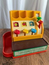 Vintage Fisher-Price Cash Register 926 1974 Original Made in USA Works No Coins