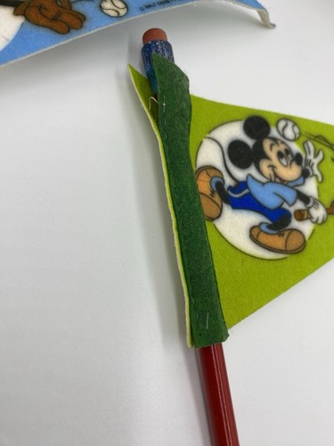 VTG Walt Disney World Pennant Pencil Flag Mickey Mouse Goofy Baseball - Picture 2 of 6