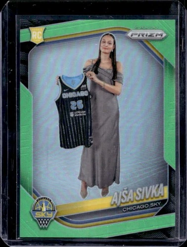 2025 Panini WNBA Prizm Ajsa Sivka RC Lime Green Rookie #/225 Sky