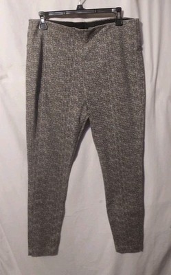 Lysse Stretch  Pants Leggings XL (32x28) Women's Pull On Black Grey, Back Pocket