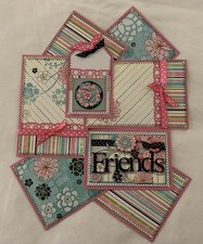 FRIENDS Premade Scrapbook Page Mat Set SEWN
