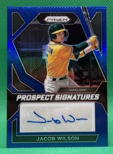 2024 Panini Prizm JACOB WILSON Prospect Signatures BLUE PRIZM AUTO #PS-JW /49