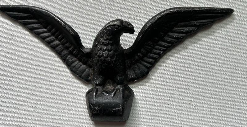 Eagle Black Medallion 7" Wing Span Cast Metal Vintage Wall Decor Bald Eagle