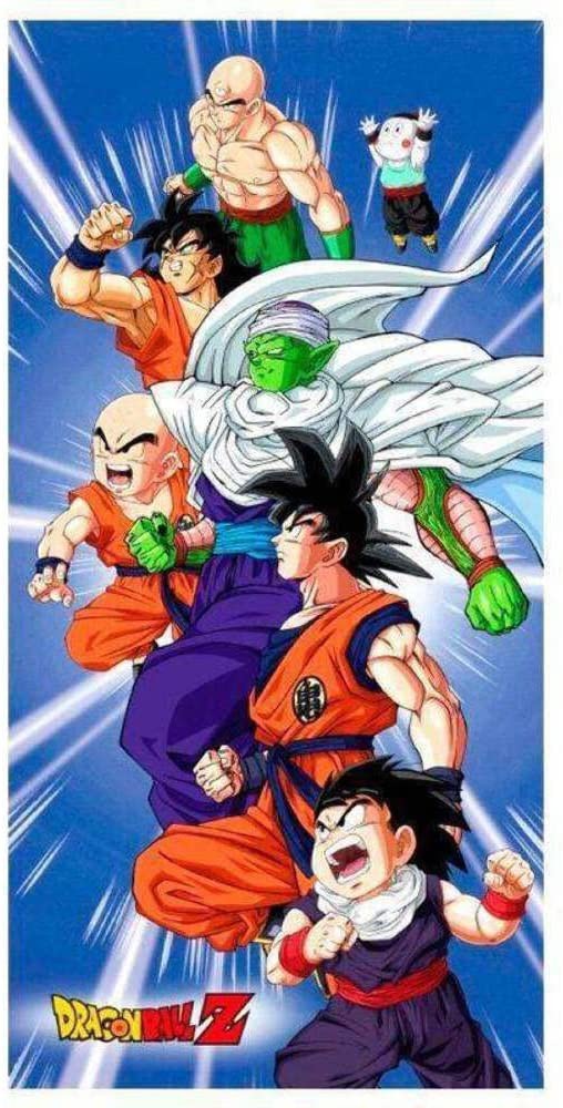 Dragon Ball Strandtuch Meer Strand Team 70x140 см Оригинал от производителя HALANTEX