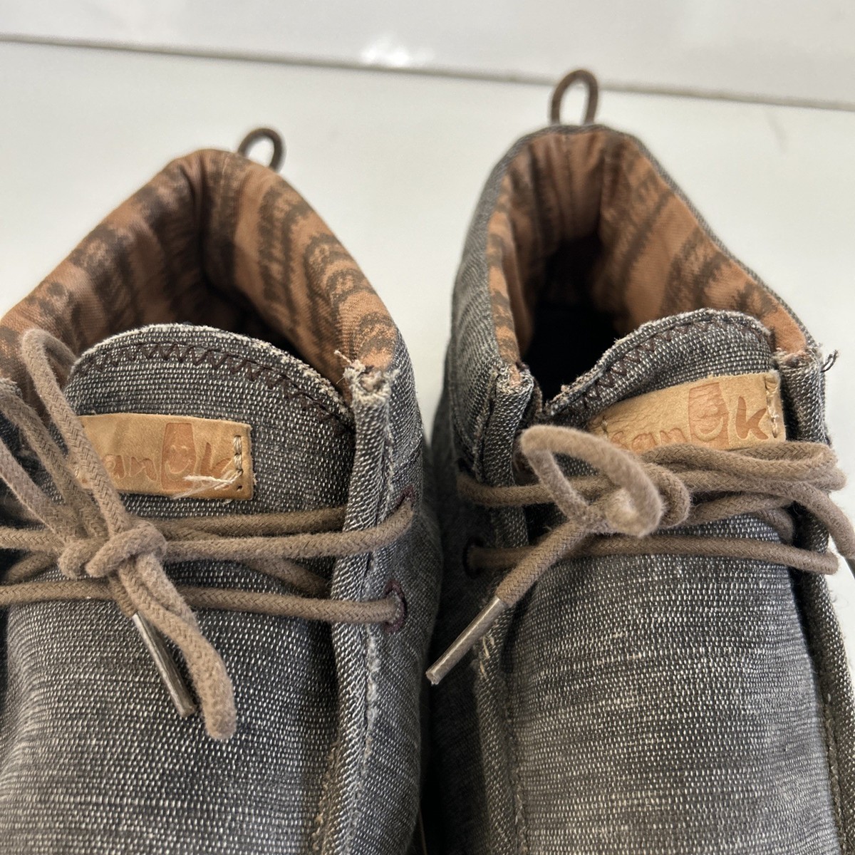 Sanuk Walla Chukka Shoes Charcoal Gray Sz. 13 Lace Up Ankle New Laces Surfer EUC Sanuk Nu-Nami Chukka Lace Up Taupe Shoes Men main image 3