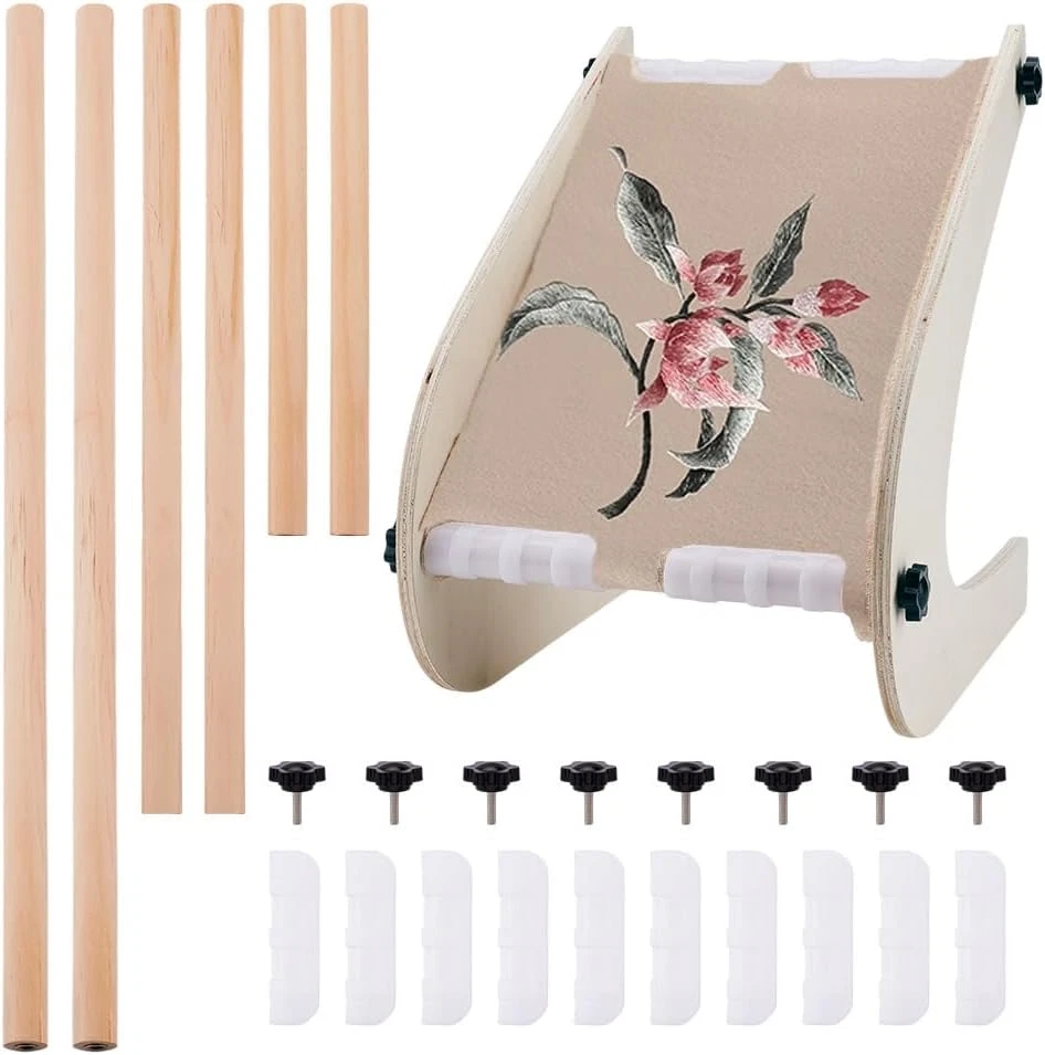 Sutowe Cornice Da Ricamo Per Ricamo Ad Ago, Telaio In Legno Di Faggio, Telaio Per Punto Croce, Rimovibile, Cornice Quadrata Per Ricamo, Strumento Per Ricamo, 53,3 X 30,5 Cm